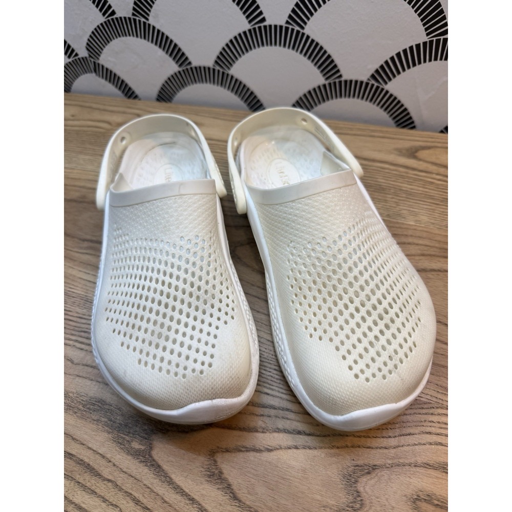 Crocs Unisex LiteRide 360 Clog Sandals M7 W9 Off White Closed‎ Toe Lightweight